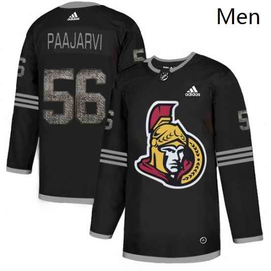 Mens Adidas Ottawa Senators 56 Magnus Paajarvi Black Authentic Classic Stitched NHL Jersey